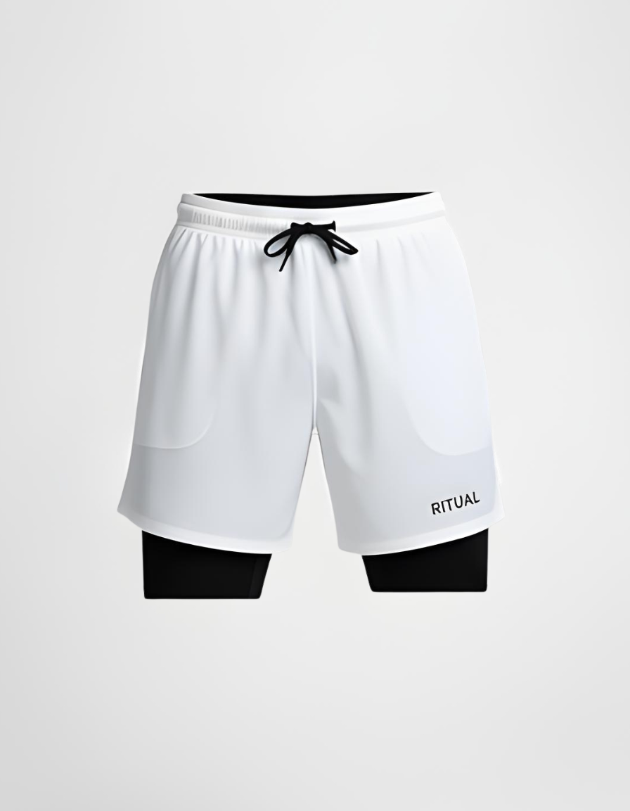 Shorts cortos de running 2 en 1