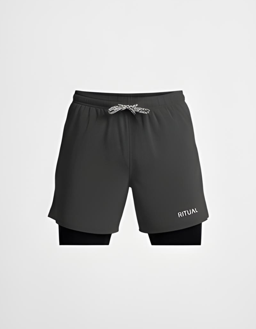 Shorts cortos de running 2 en 1
