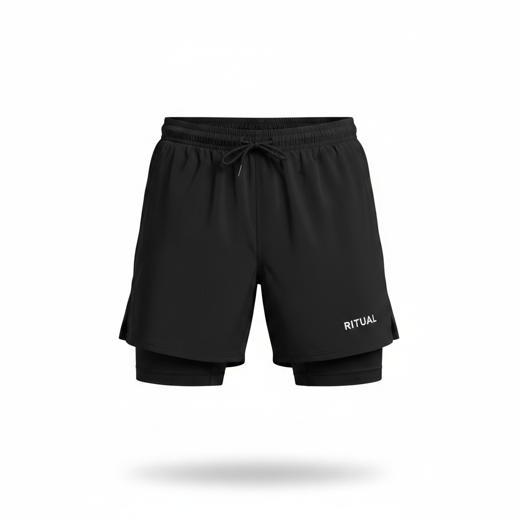 Shorts cortos de running 2 en 1